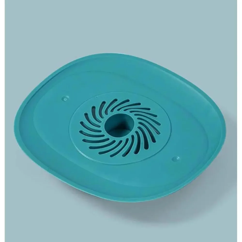 Silicone Teal Drain Plug Stopper and Strainer - Push Button Operation